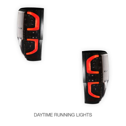 Ford Ranger Wildtrak PX MK1 MK2 MK3 (2011 - 2020) Smoked Tail Lights LH + RH