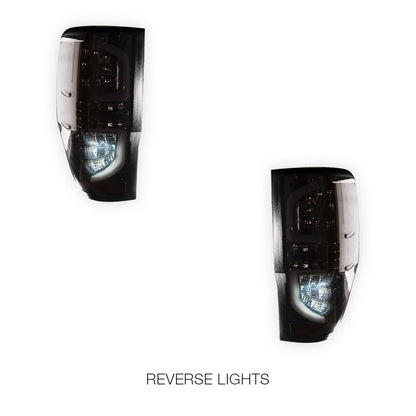 Ford Ranger Wildtrak PX MK1 MK2 MK3 (2011 - 2020) Smoked Tail Lights LH + RH