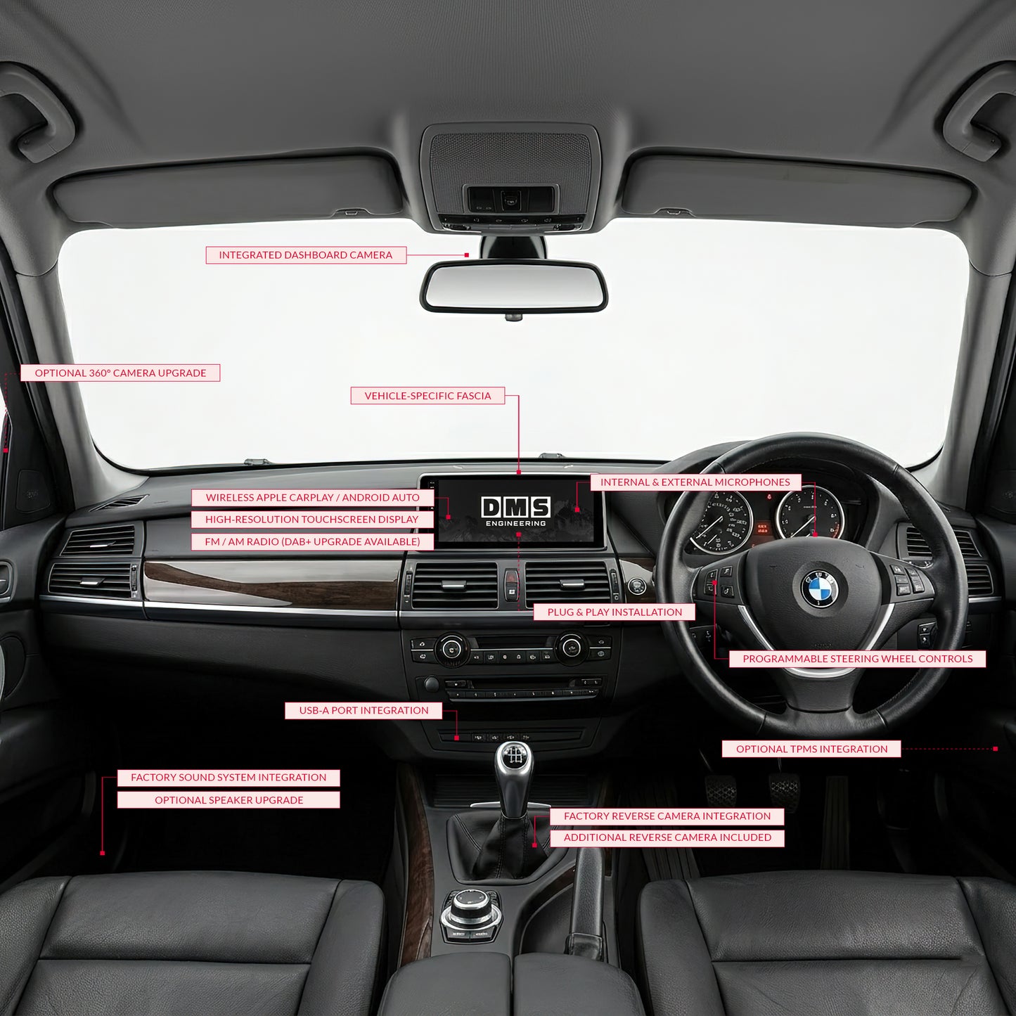 BMW X5 CCC E70 (2007 - 2010) 10.25" Wireless Android 16 Head Unit for Apple CarPlay / Android Auto