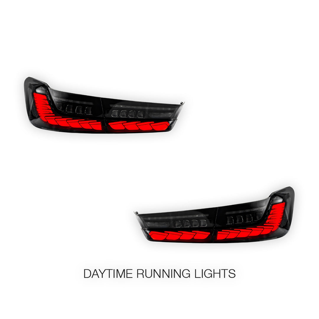 BMW 3-Series G20 (2019 - 2022) GTS Style Sequential Smoked Full LED Tail Lights LH + RH