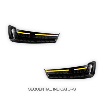 BMW 3-Series G20 (2019 - 2022) GTS Style Sequential Smoked Full LED Tail Lights LH + RH