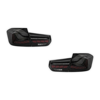 BMW 3-Series F30 / F80 / M3 (2012 - 2019) GTS Style Sequential Smoked LED Tail Lights LH + RH