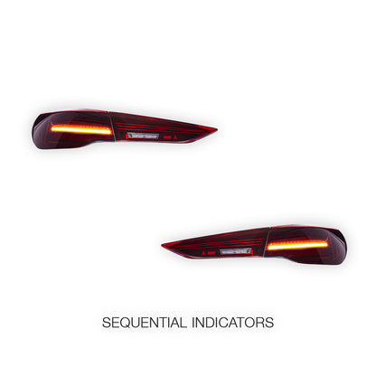 BMW 4-Series G22 / G23 / G26 (2020 - 2025) Sequential Red Full LED Tail Lights LH + RH