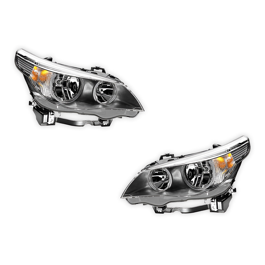 BMW 5 Series E60 Sedan / Wagon (2003 - 2007) No Xenon OEM Style Headlights LH + RH
