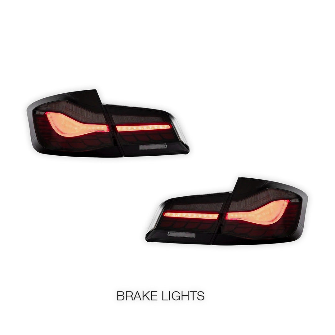 BMW 5-Series F10 / F18 (2011 - 2017) Sequential Smoked Full LED Tail Lights LH + RH