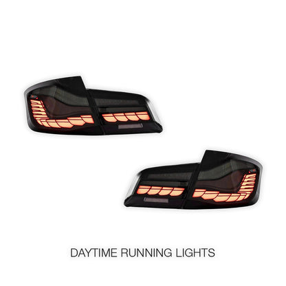 BMW 5-Series F10 / F18 (2011 - 2017) Sequential Smoked Full LED Tail Lights LH + RH
