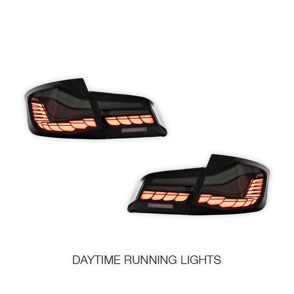 BMW 5-Series F10 / F18 (2011 - 2017) Sequential Smoked Full LED Tail Lights LH + RH