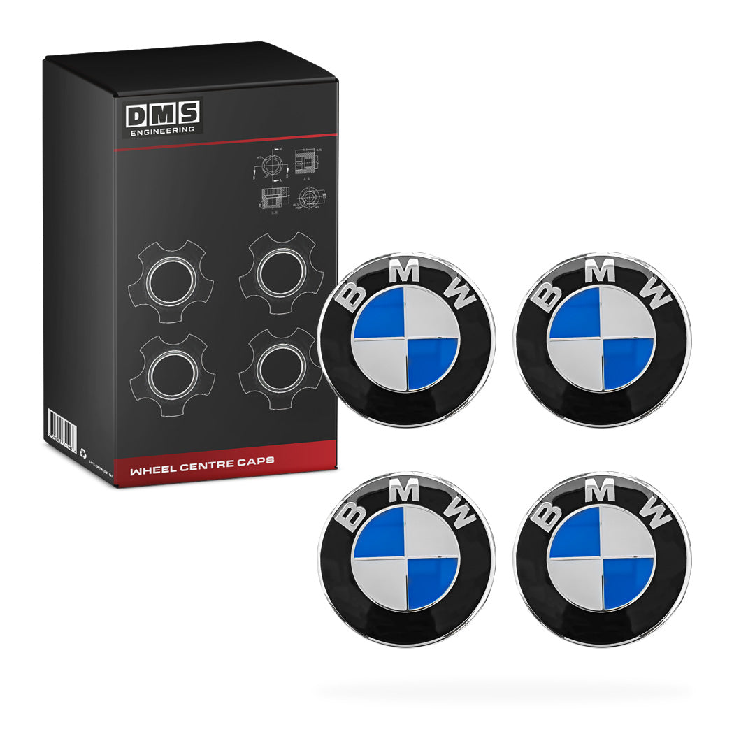 BMW 5-Series E28 / E34 / E39 / E60 / F10 / G30 (1981 - 2023) 4 Pcs. 68mm Wheel Centre Caps