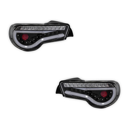 Toyota 86 / ZN6 1st Gen. (2012 - 2021) Sequential Black 3D Stripe Bar Full LED Tail Lights LH + RH