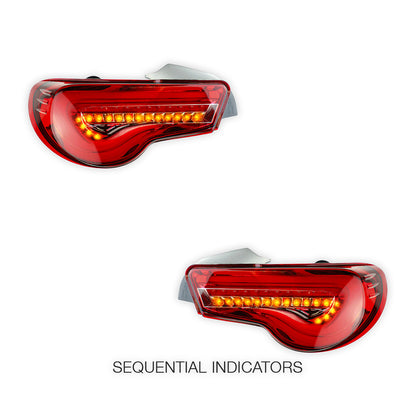 Toyota 86 / ZN6 1st Gen. (2012 - 2021) Valenti Sequential Full Red LED Tail Lights LH + RH