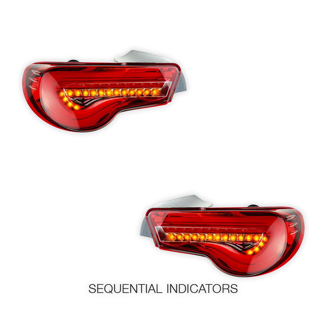 Subaru BRZ / ZC6 1st Gen. (2012 - 2021) Valenti Sequential Full Red LED Tail Lights LH + RH