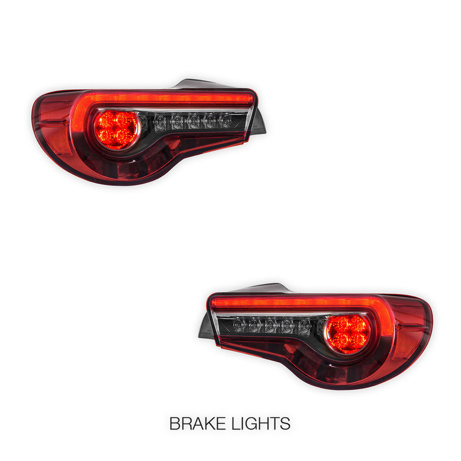 Toyota 86 / ZN6 1st Gen. (2012 - 2021) Sequential Clear Red Full LED Tail Lights LH + RH