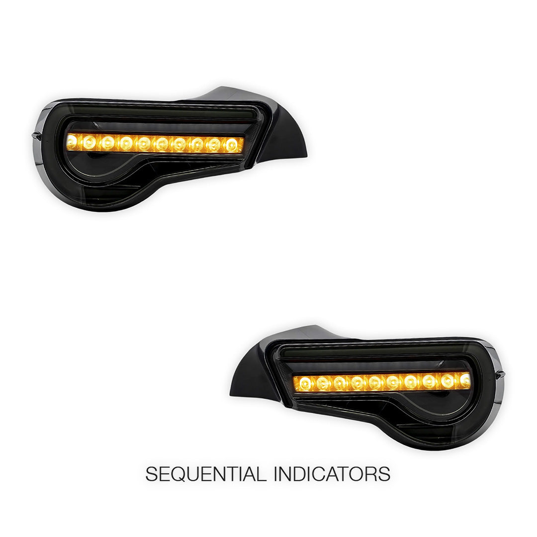Subaru BRZ / ZC6 1st Gen. (2012 - 2021) Sequential Full Smoked LED Tail Lights LH + RH