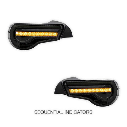 Subaru BRZ / ZC6 1st Gen. (2012 - 2021) Sequential Full Smoked LED Tail Lights LH + RH