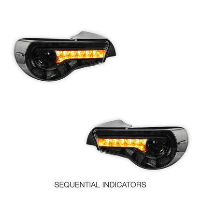Toyota 86 / ZN6 1st Gen. (2012 - 2021) Sequential Smoked Full LED Tail Lights LH + RH