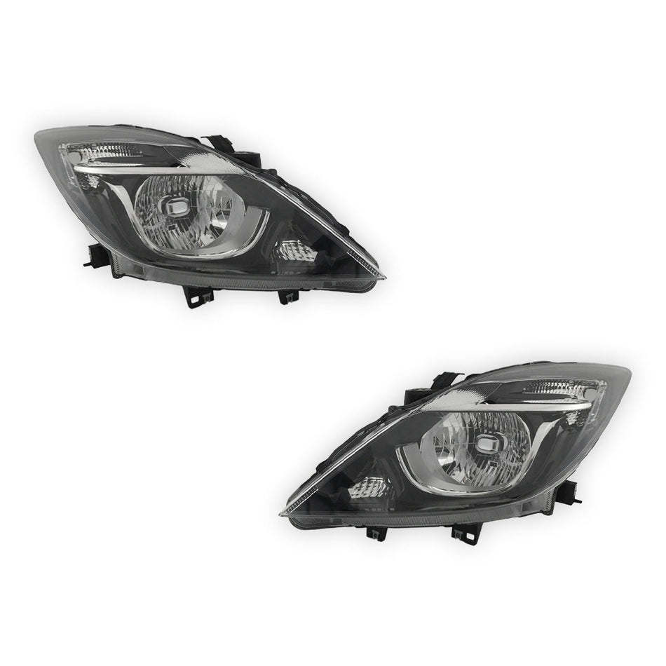 Mazda BT-50 UR (2015 - 2020) Black Smoked Head Lights LH + RH