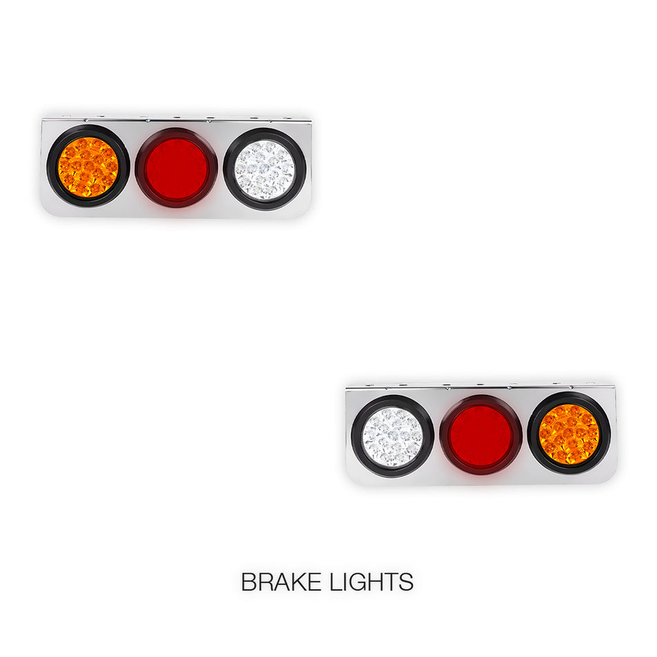 Universal 3-LED Combination Tail Lights  for Utes / Trucks / Trailers LH + RH