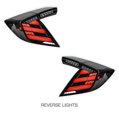 Honda Civic FK7 / FK8 Type R (2016 - 2022) Mugen Style Sequential Clear LED Tail Lights LH + RH