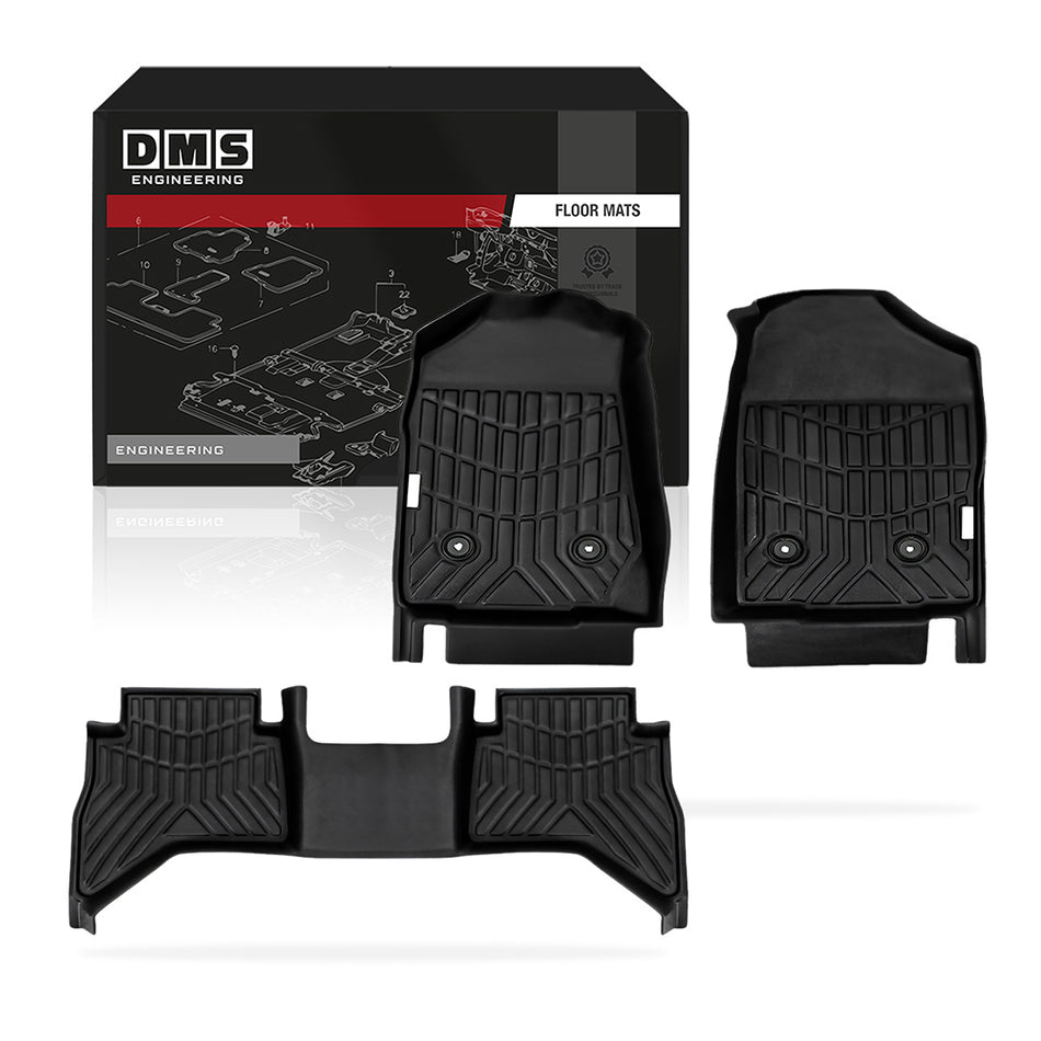 Holden Colorado RC / RG Dual Cab (2012 - 2020) Rubber Floor Mats Complete Set