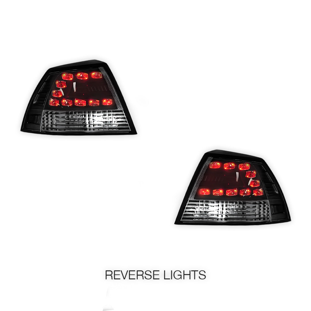 Holden Commodore VE Series 1 & 2 Sedan (2006 - 2013) Black LED Tail Lights LH + RH