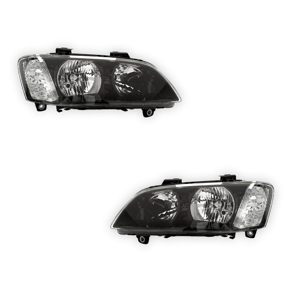 Holden Commodore VE Series 2 (2010 - 2013) Black Headlights LH + RH