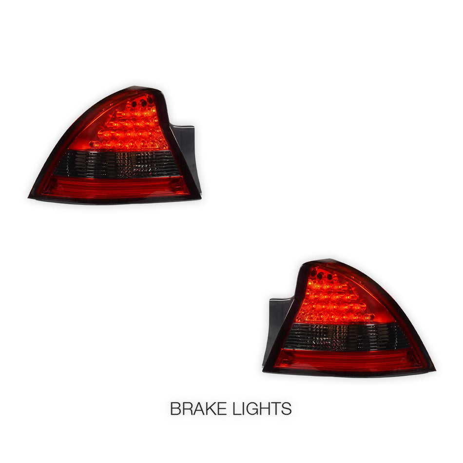 Holden Commodore VY Sedan (2002 - 2004) Smoked Red LED Tail Lights LH + RH