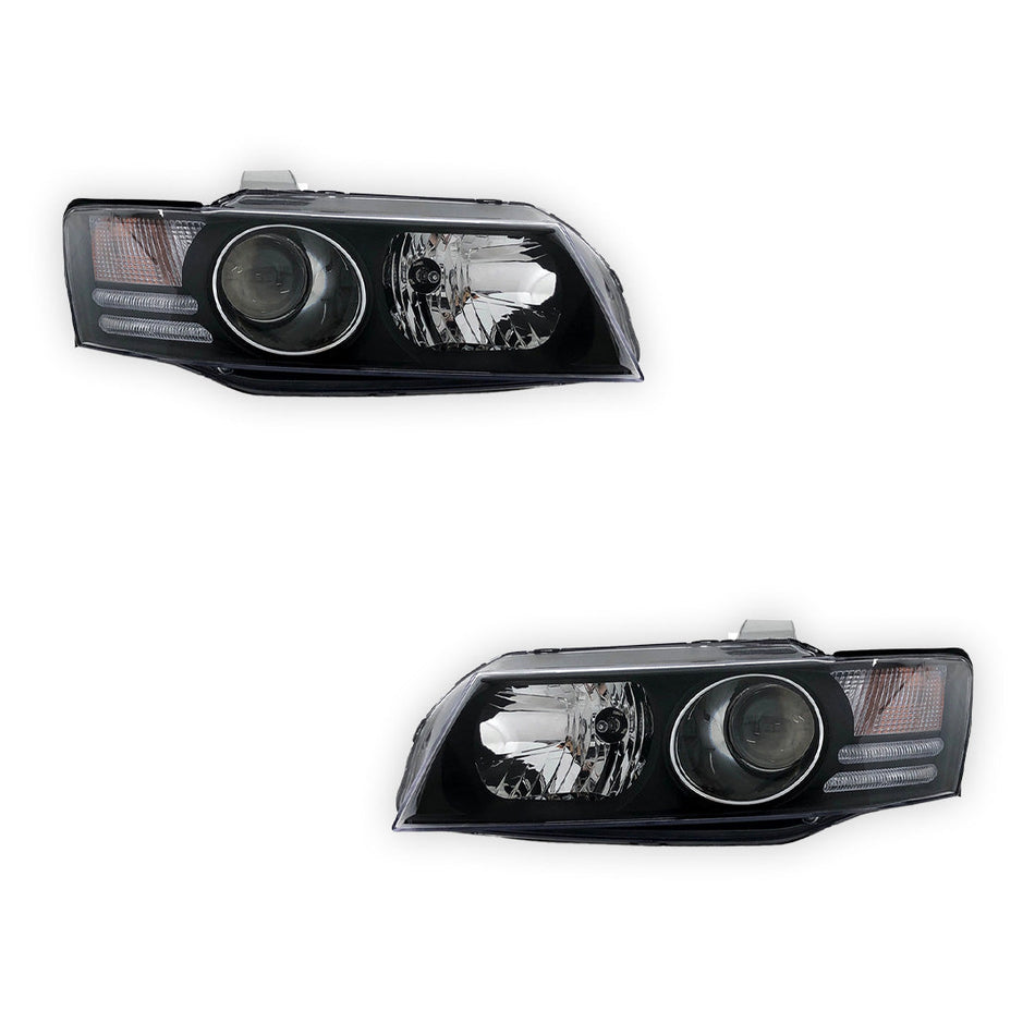 Holden Commodore VZ SS / Berlina / Calais / Adventra (2004 - 2007) BLACK Series Projector Headlights LH + RH