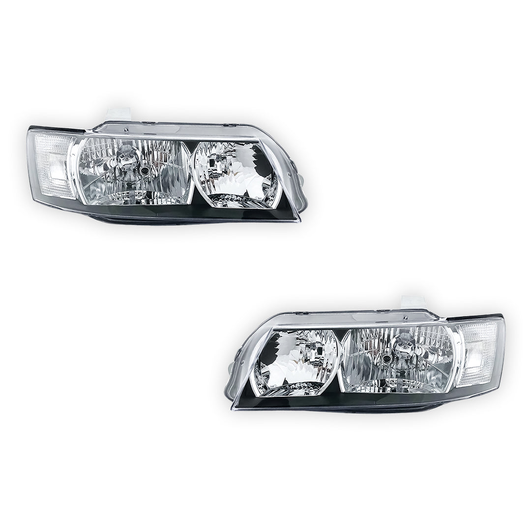 Holden Commodore VZ SV6 (2004 - 2007) Black OEM Style Headlights LH + RH
