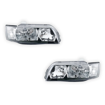 Holden Commodore VZ SV6 (2004 - 2007) Black OEM Style Headlights LH + RH