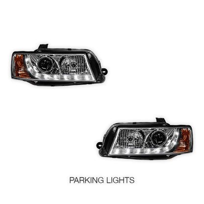 Holden Commodore VZ (2004 - 2007) Crystal Clear DRL LED Projector Headlights LH + RH
