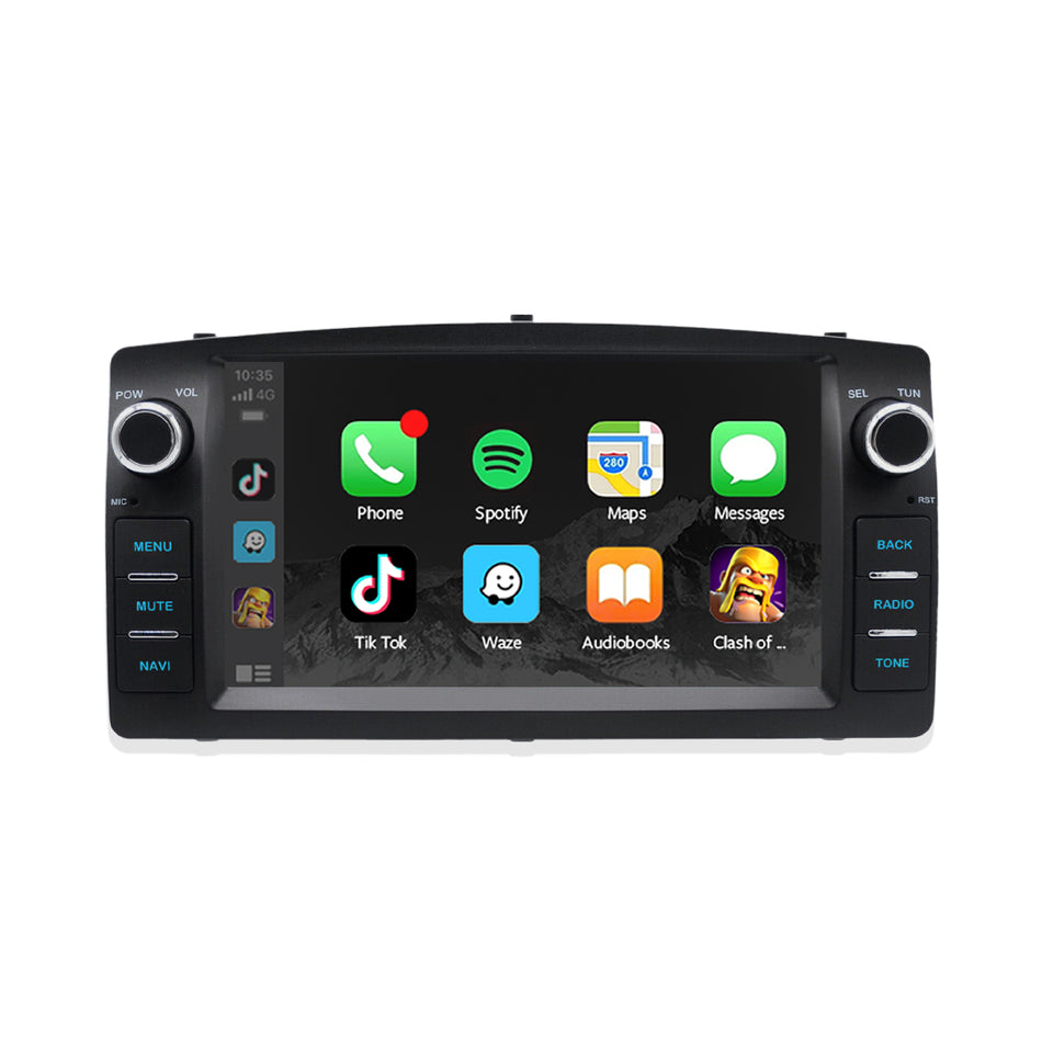 Toyota Corolla E120 (2001 - 2006) 7" Wireless Android 12 Head Unit for Apple CarPlay / Android Auto