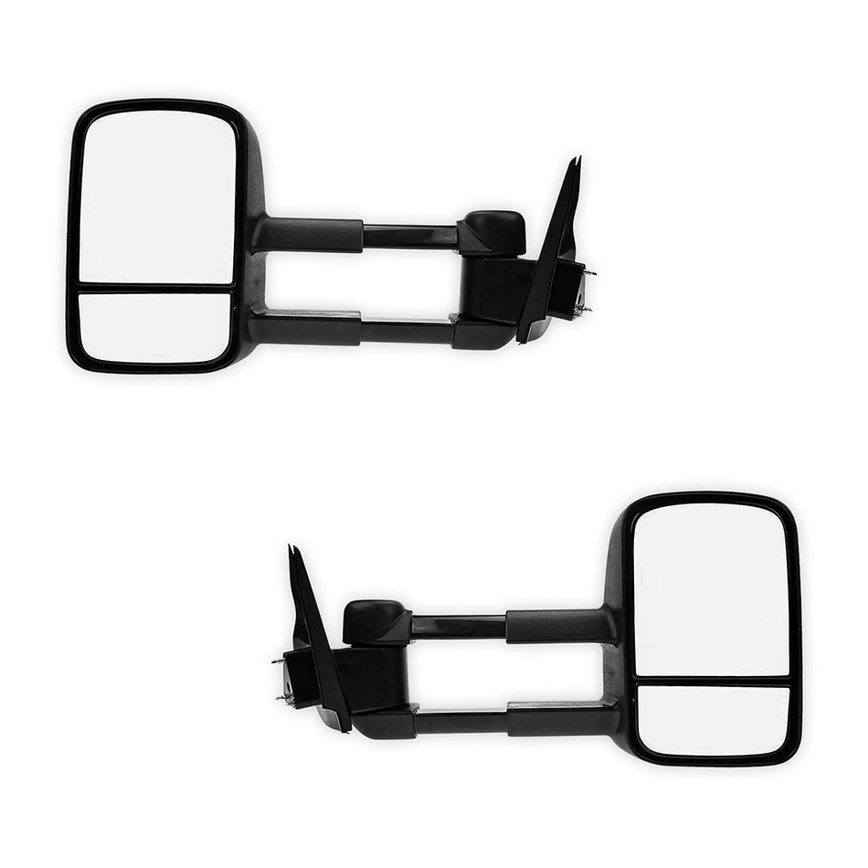 Isuzu D-MAX RA / RC (2003 - 2011) Black Extendable Towing Side Mirrors