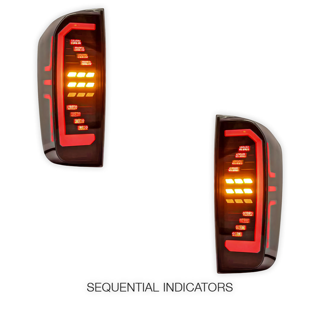Nissan Navara D23 NP300 (2015 - 2023) Sequential Smoked LED Tail Lights LH + RH