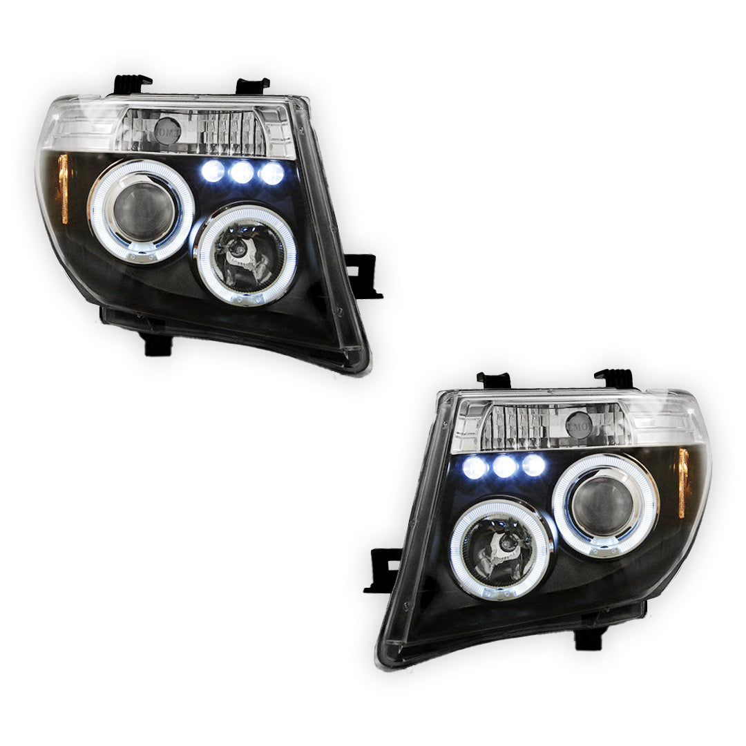 Nissan R51 Pathfinder Wagon (2005 - 2012) Halo Angel Eyes Headlights LH + RH