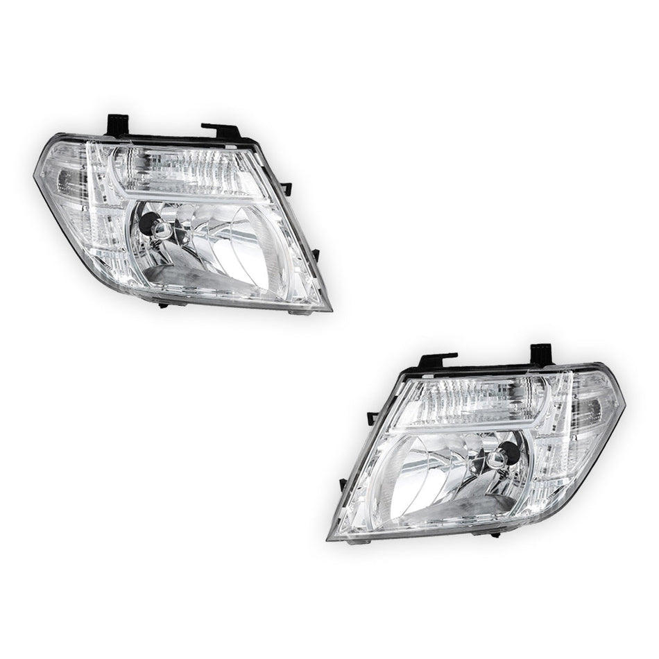 Nissan Navara D40 (2005 - 2015) Clear / Amber Headlights LH + RH