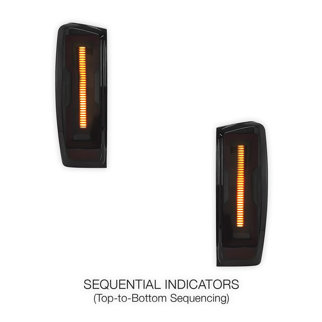 Isuzu D-Max RG (2020 - 2024) Sequential Smoked Black LED Tail Lights LH + RH