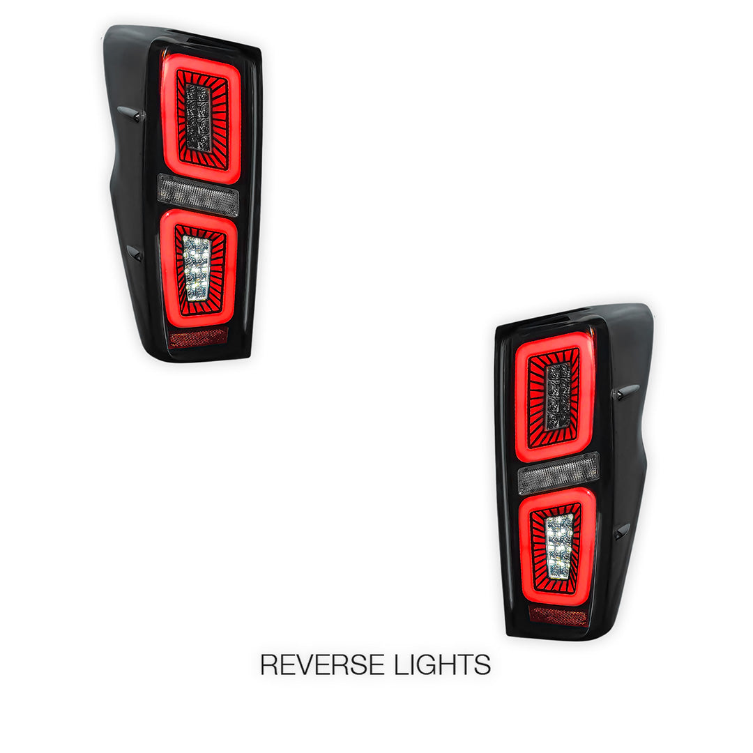 Isuzu D-Max RG (2020 - 2024) Sequential Smoked Beast Style LED Tail Lights LH + RH