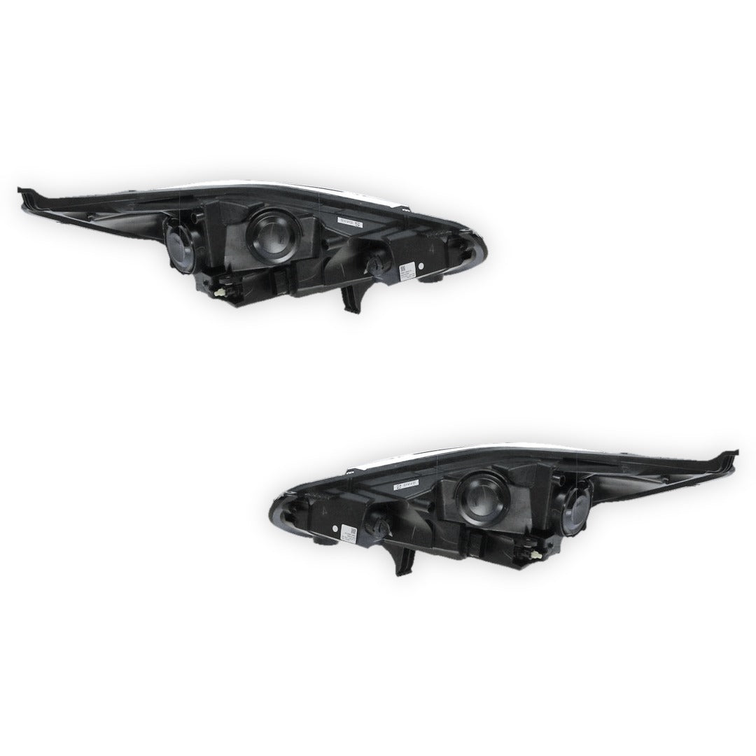 Ford Fiesta WZ Sport/Ambiente/Trend (2013 - 2018) Chrome Reflector Black Surround Headlights LH + RH