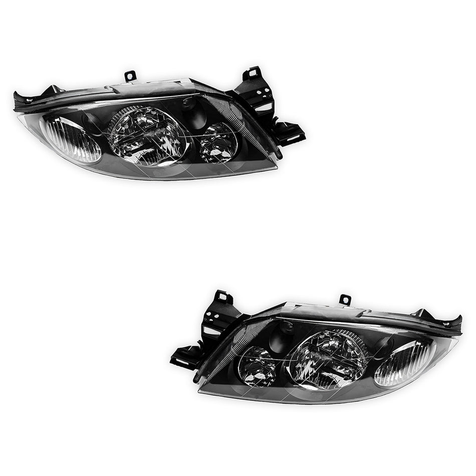 Ford Falcon AU (1998 - 2002) Black Altezza Headlights LH + RH