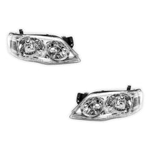 Ford Falcon BF Series 2 & 3 (2006 - 2011) Chrome / Black OEM Style Headlights LH + RH