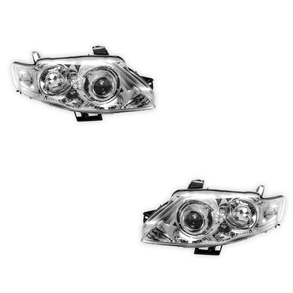 Ford Falcon FG Series 2 (2011 - 2014) Chrome Projector Headlights LH + RH