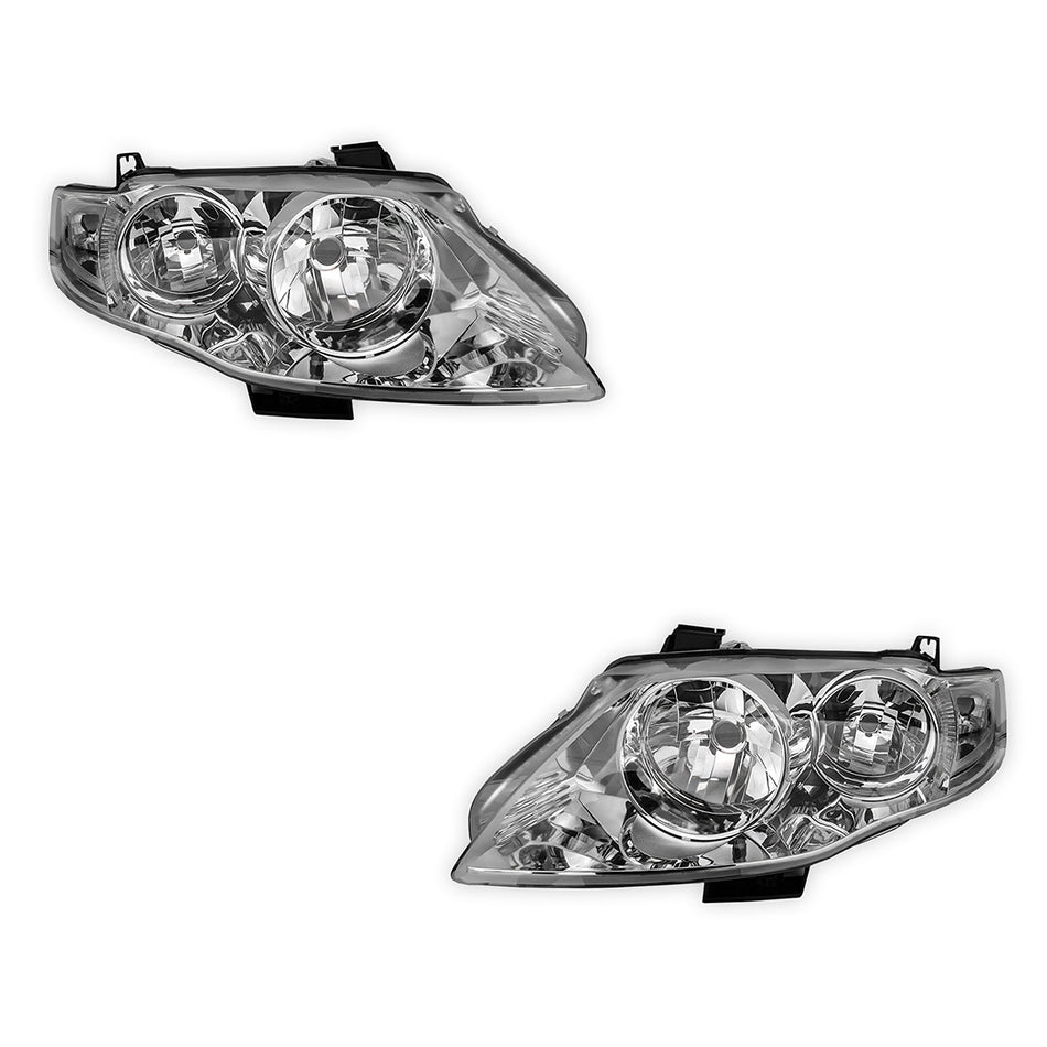 Ford Falcon FG Series 1 (2008 - 2011) Chrome Headlights LH + RH