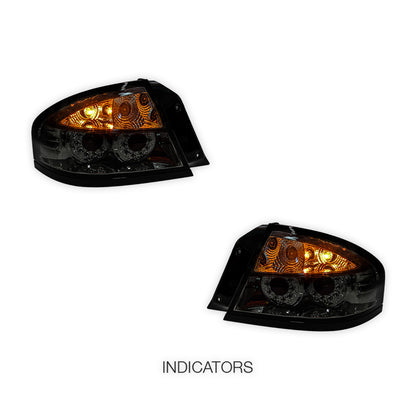 Ford Falcon BA / BF (2002 - 2007) Smoked LED Altezza Tail Lights LH + RH