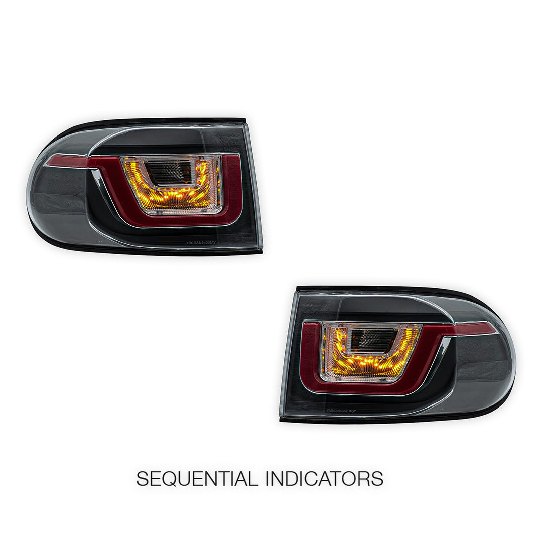 Toyota FJ Cruiser GSJ10 (2007 - 2020) Sequential Clear LED Tail Lights LH + RH