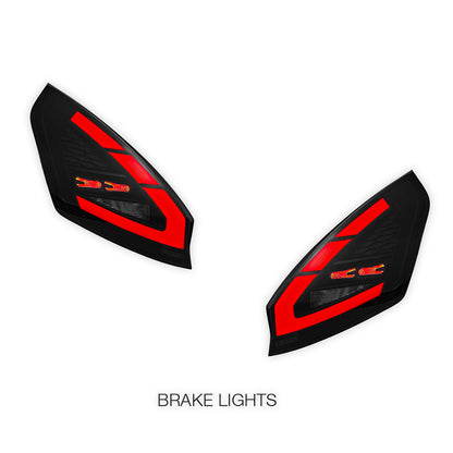 Ford Fiesta WS / WT / WZ (2008 - 2019) Sequential Smoked Full LED Tail Lights LH + RH
