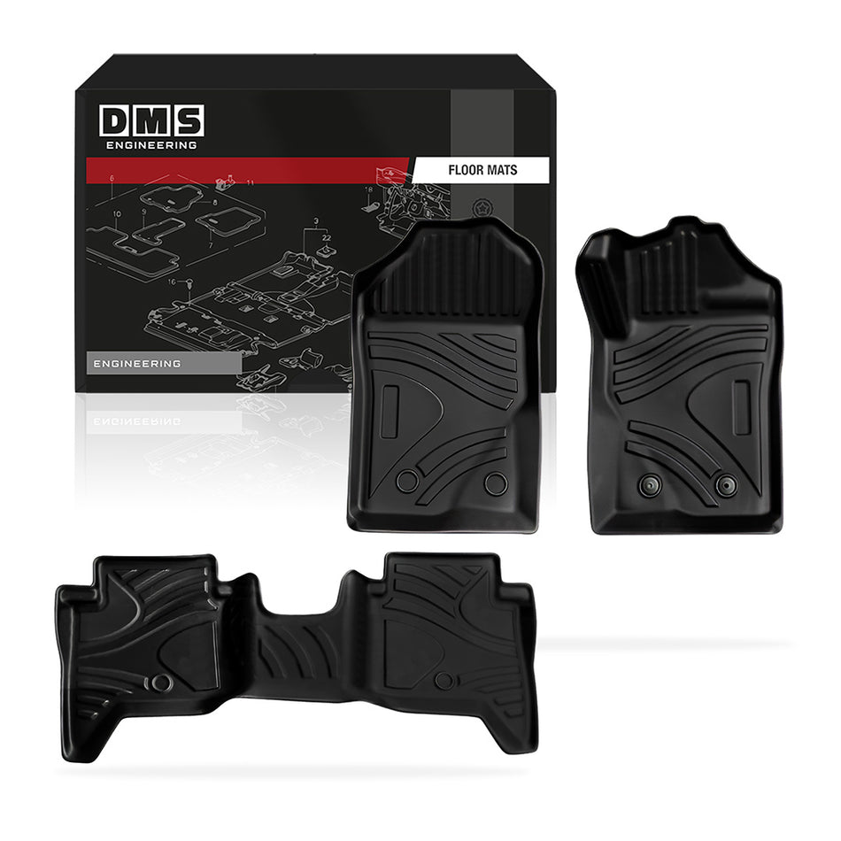 Ford Ranger T9 Next-Gen (2022 - 2024) Rubber Floor Mats Complete Set