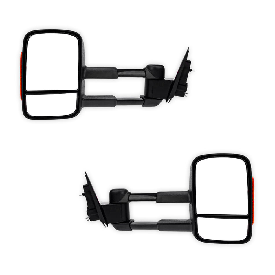 Ford Ranger PX MK1 / MK2 / MK3 (2012 - 2022) Black Extendable Towing Side Mirrors