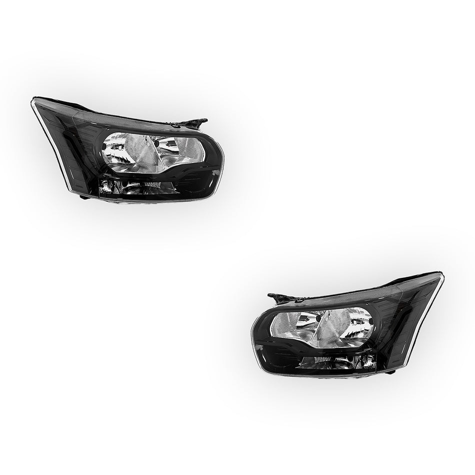 Ford Transit Van VO (2014 - 2024) Black OEM Style Headlights LH + RH