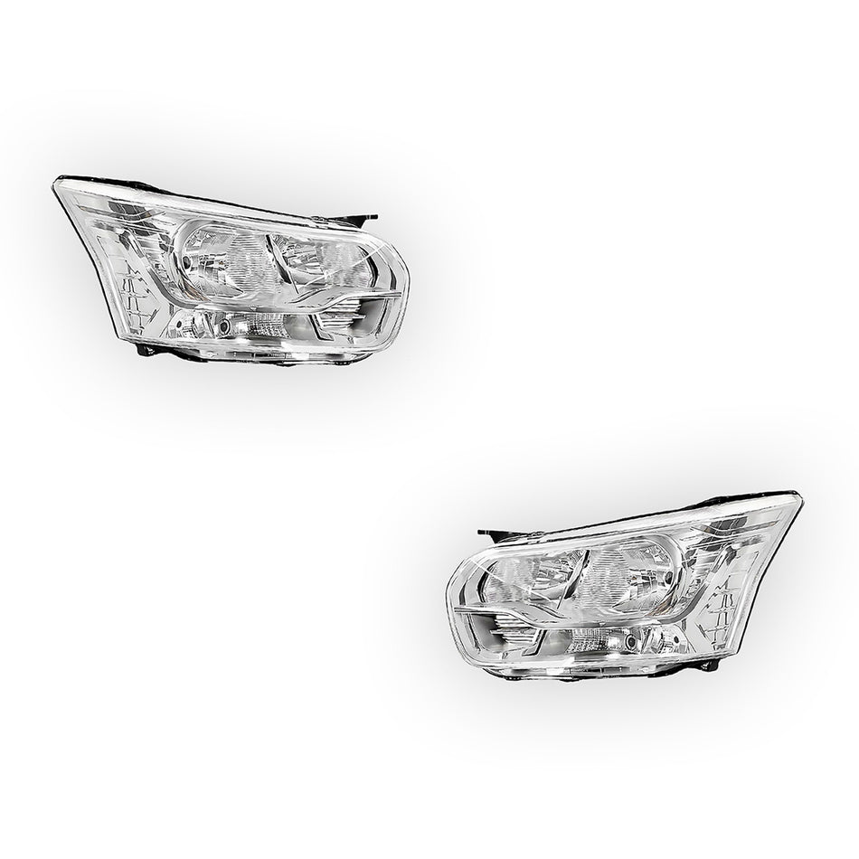 Ford Transit Van VO (2014 - 2019) Chrome OEM Style Headlights LH + RH