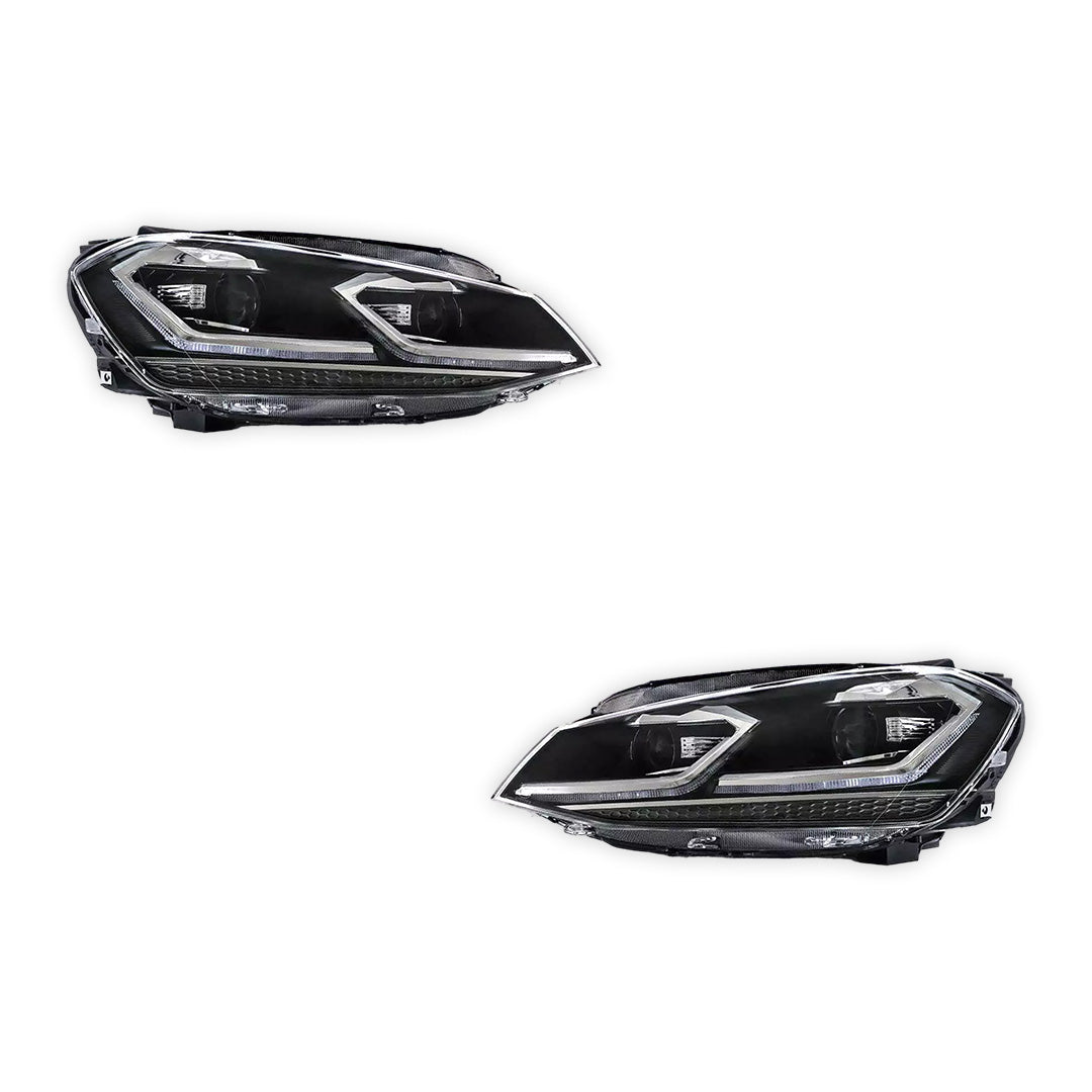 Volkswagen Golf VII MK7 (2014 - 2017) Dual Beam Projector Sequential Headlights LH + RH